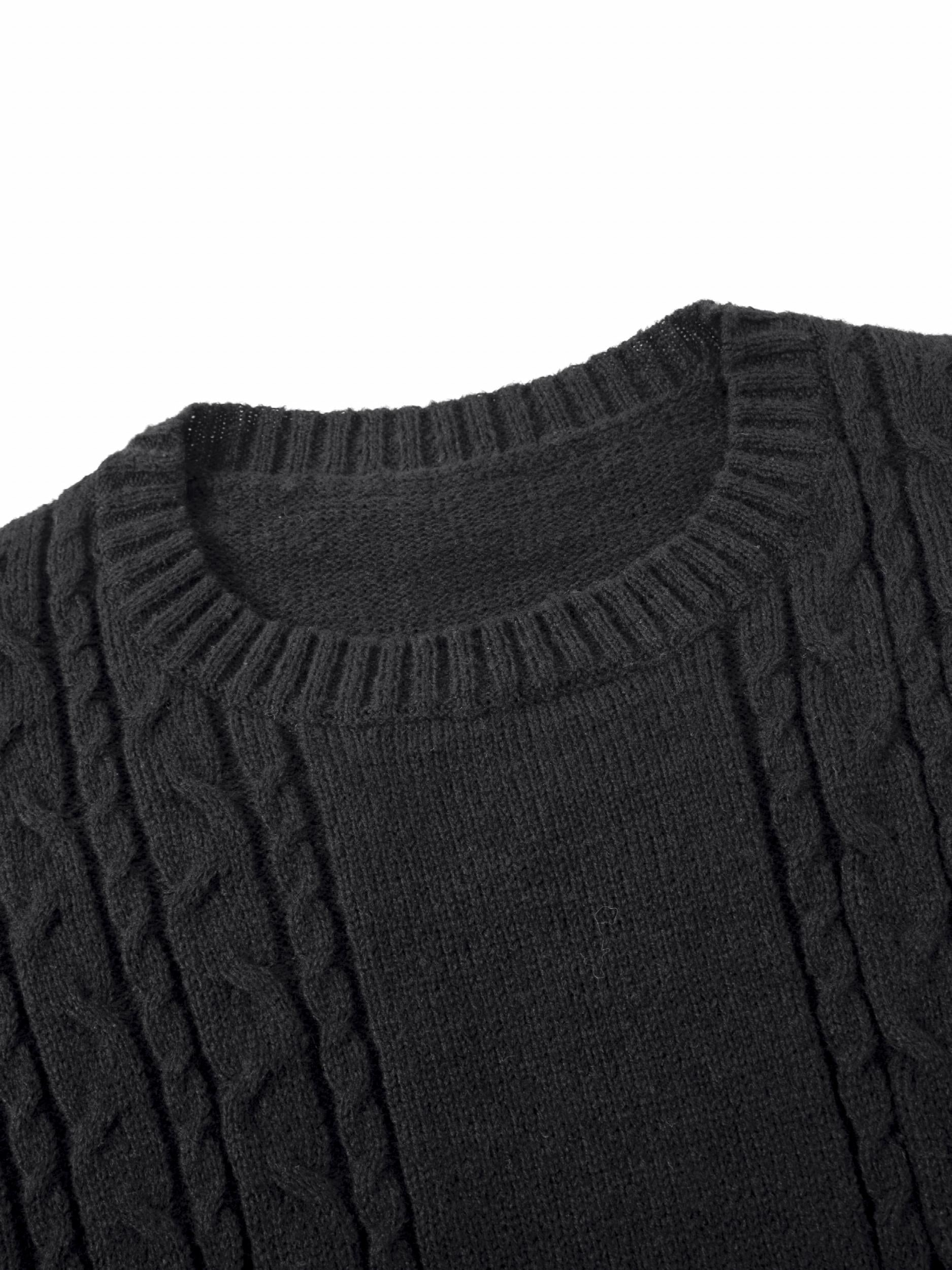 Men's Casual Knit Crew Neck Sweater Warm Top