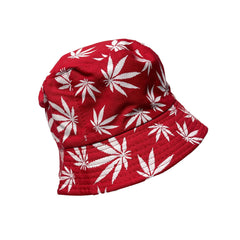 Leaf Print Bucket Hat Unisex Hip Hop Fisherman Cap Lightweight Travel Beach