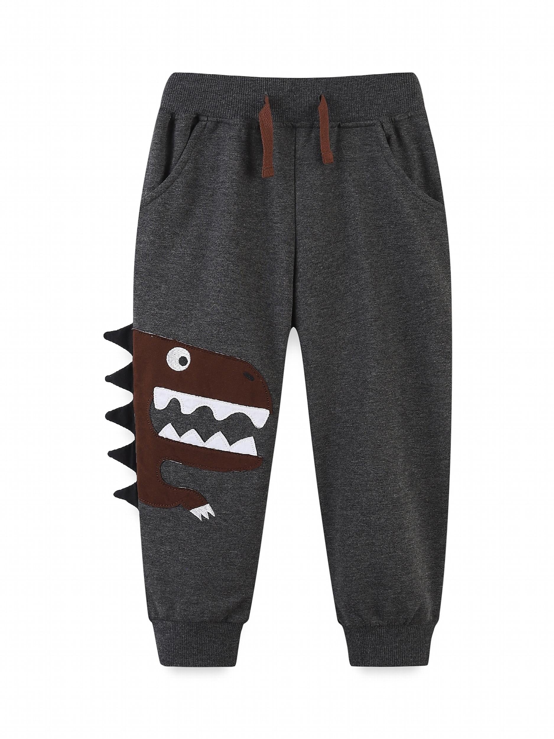 Dinosaur Print Kids Sweatpants Boys Jogger Sports Pants