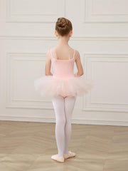 Girls Cami Ballet Tutu Dress Mesh Leotard Dance