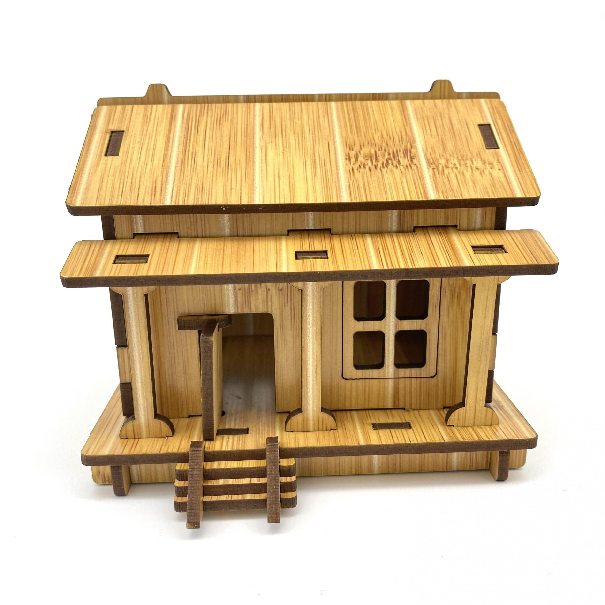 Wooden 3D Puzzle Building Blocks La Ferme DIY Model Kit Brain Teaser Puzzles