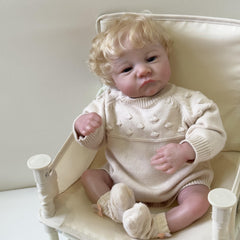 Reborn Doll 18 Inch Handpainted Soft Touch Toy Blond Hair Child Birthday