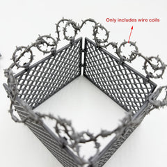 Silver Gray Building Block Scene Accessory with Spikes and Fences