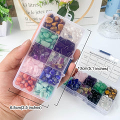 2LB 10 Rare Crystal Gem Collection Box Reiki Healing Wishing Bottle Inlay Wood A