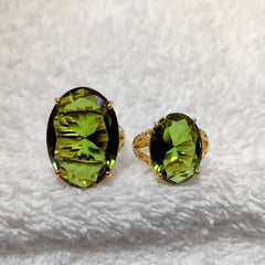 Gemstone Oval Ring Girls Accessories