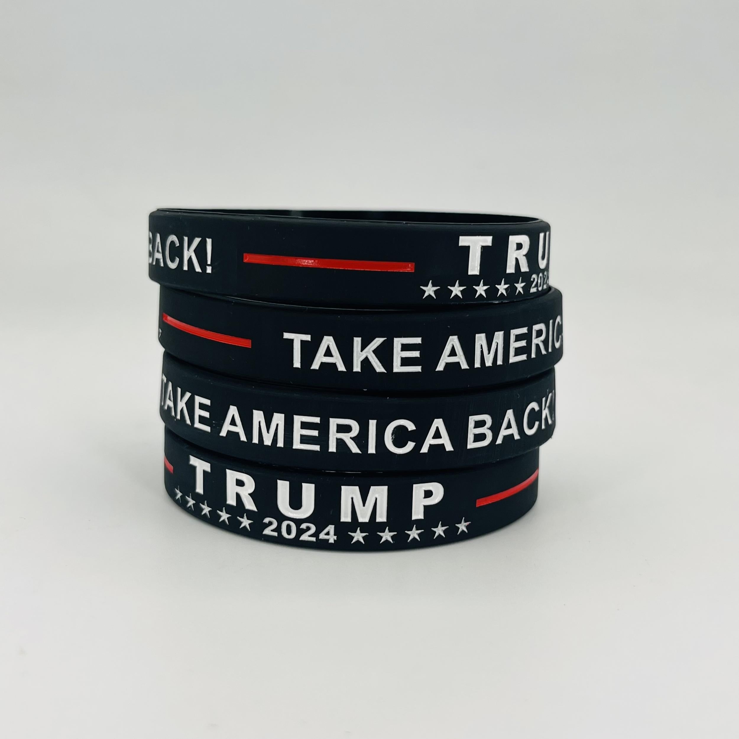 5 Pcs Patriotic Silicone Bracelets for Patriotism Gift