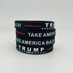 5 Pcs Patriotic Silicone Bracelets for Patriotism Gift