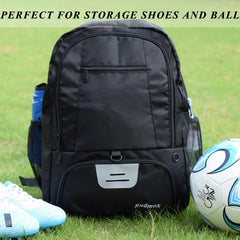 Youth Soccer Ball Bag Backpack with Shoe Compartment