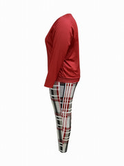 Women's Plus Art Letter Print Top & Printed Pants Two Piece Set