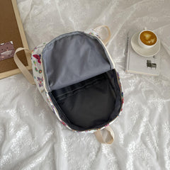 Butterfly Print Large Capacity Backpack
