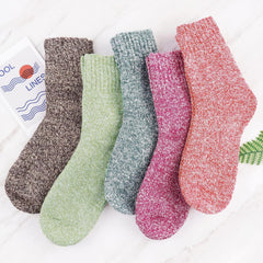 5 Pairs Soft & Warm Crew Socks for Women
