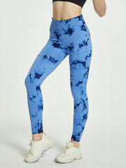 Tie Dye High Strech Sports Leggings High Waist Yoga Running Tight Pants