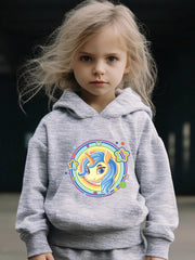 Unicorn Print 2pcs Girls Outfits Spring Fall Outdoor Gift