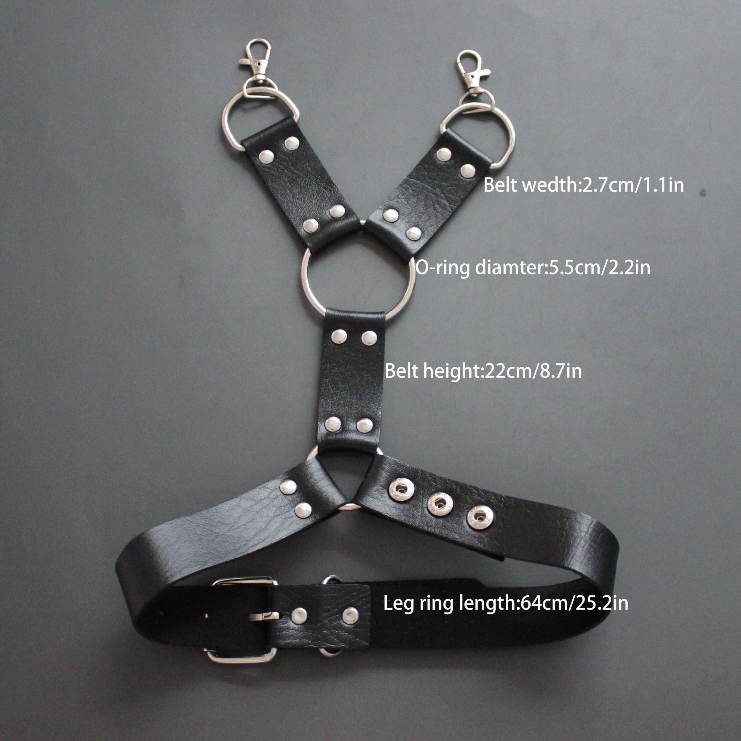 Men's Goth Leather Leg Strap for Stylish Look