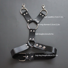 Men's Goth Leather Leg Strap for Stylish Look
