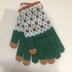 Pair of Touch Screen Gloves Winter Thickened Warm Knitted Riding Gloves