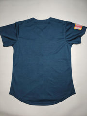 Women's Baseball Jersey Letter Embroidery V Neck T Shirt