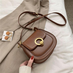 Saddle Crossbody Bag Women PU Leather Hand Shoulder Bag