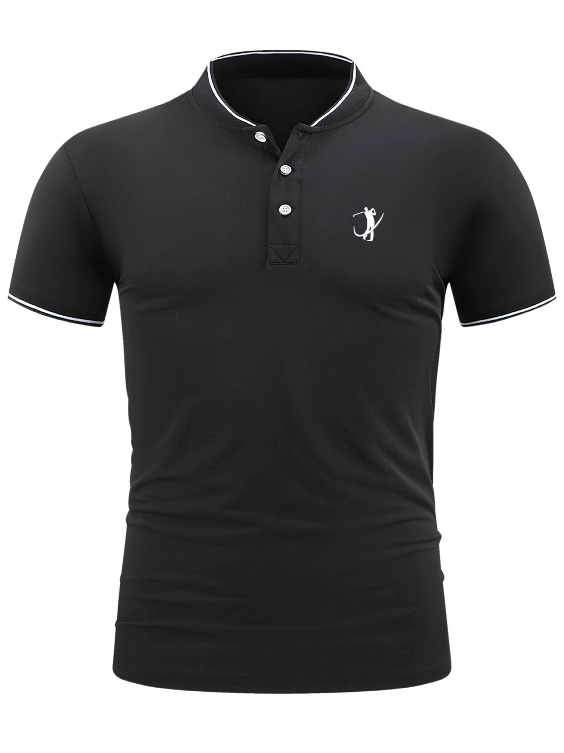 Men's Golf Shirt Golfing Print Short Sleeve Breathable Tennis Shirt