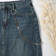 Metal Long Pants Chain Rock Punk Trousers Pants Jeans Chain Men's