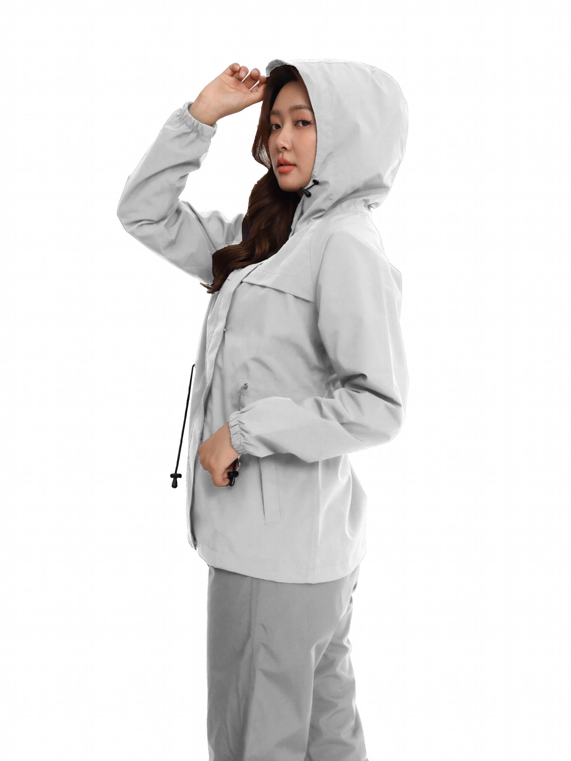 Waterproof Windproof Puffer Coat Lightweight Hooded Jacket Women's Outerwear