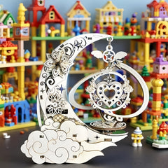 3D Wooden Puzzle Midsummer Night Star Golden Moon & Stars Mechanism