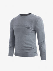 Knitted Striped Sweater Men's High Stretch Pullover