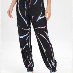 Colorful Print Sports Sweatpants Drawstring Elastic Waist