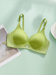 Sexy Hollow Out T Shirt Bra Soft & Comfy Bra With Removable Pads