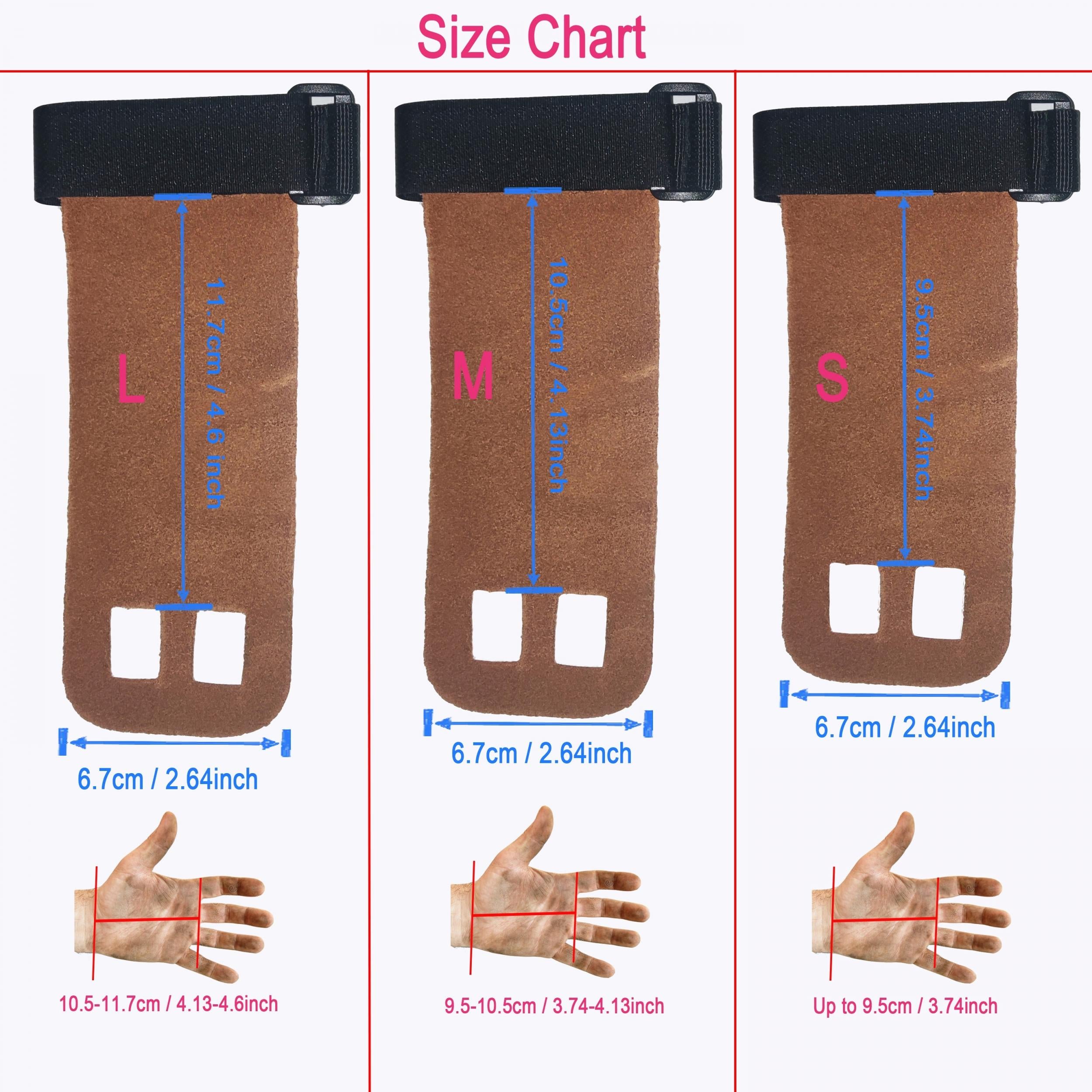 Leather Gymnastics Hand Grips 2 Holes For Men & Women