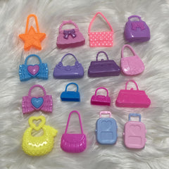 10pcs Doll Bags Mix Style Colorful Handbags for 11 8 Dolls Pretend Toy Girls