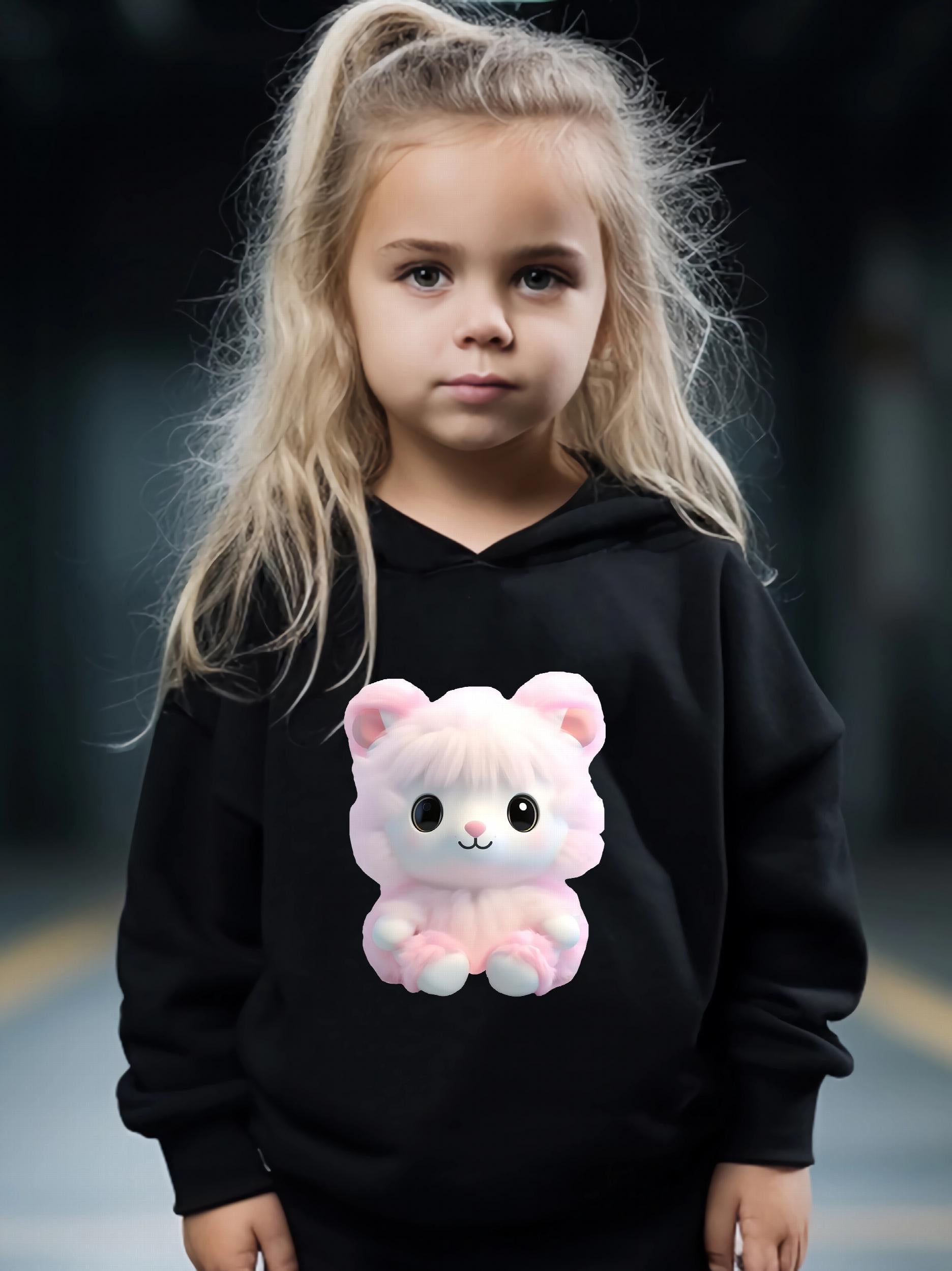 Kid's Cartoon Toy Print Hoodie & Pants Set Girl's Sporty Clothes