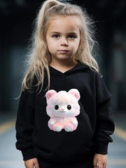 Kid's Cartoon Toy Print Hoodie & Pants Set Girl's Sporty Clothes