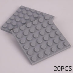 20pcs 6x6 High Brick Building Blocks MOC 3958 Compatible Durable ABS Material