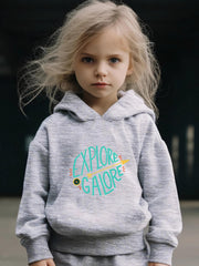 Pattern Long Sleeve Hoodie Girls Hoodies & Sweatpants