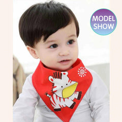 4pcs Cartoon Cotton Waterproof Baby Bibs