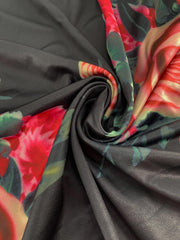 Women's Plus Floral Print High Waist Cap Sleeve Maxi Dress