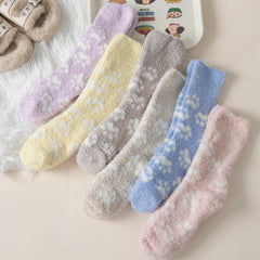6 Pairs Cat Claw Print Socks Women Stockings