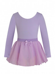 Girls Chiffon Skinny Ballet Dress Long Sleeve Dance Costume