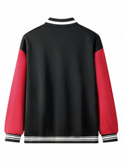Men's Cartoon Print Baseball Jacket