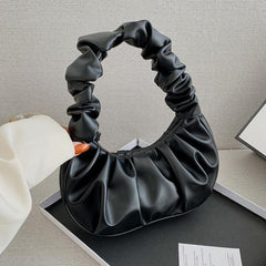 Summer Pleated Handlebags Cloud Bags Armpit Bag