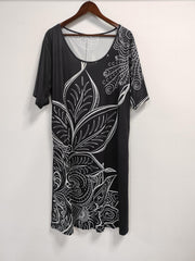 Floral Print Short Sleeve Casual Dress With Pockets