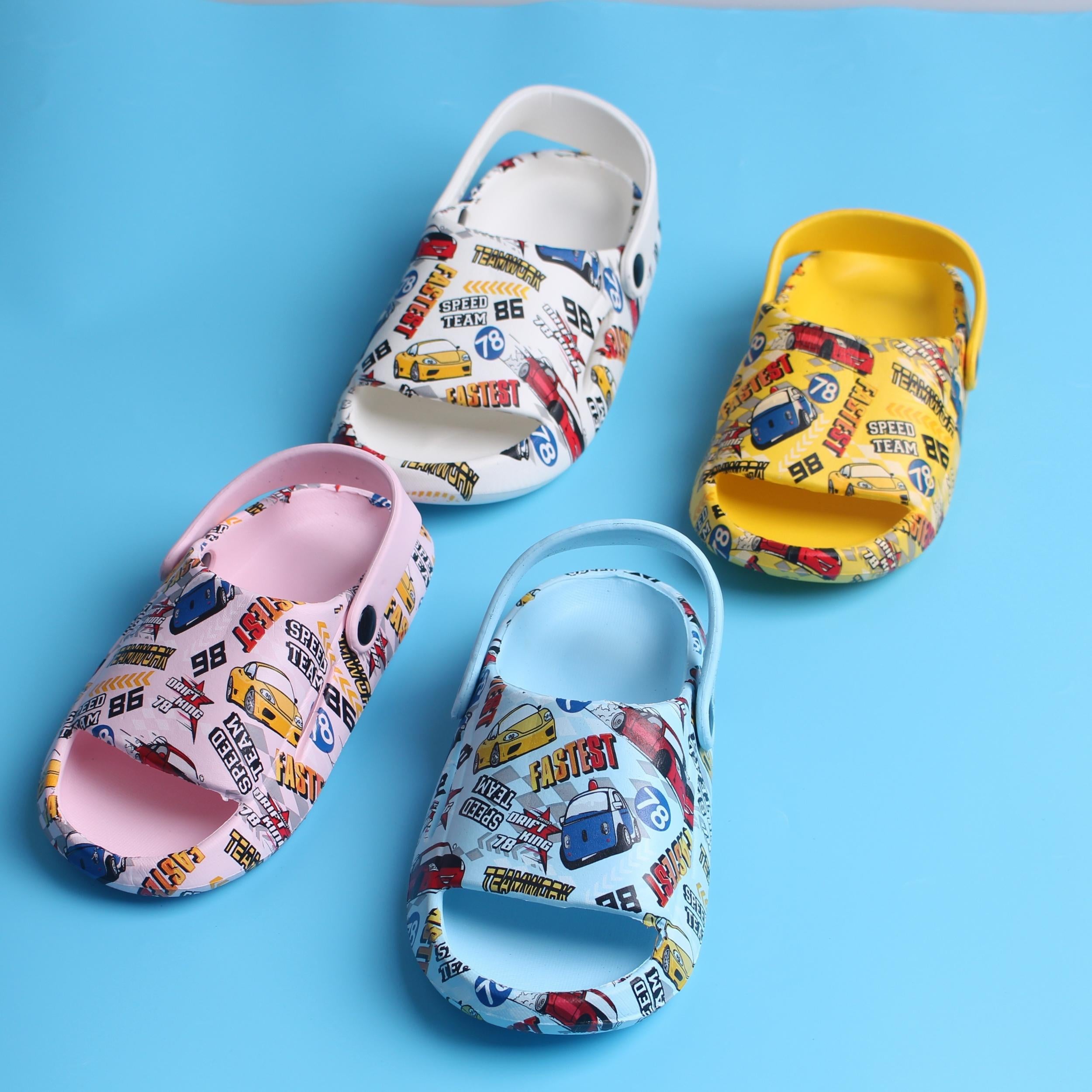 Boys Cartoon Car Garden Shoes Lightweight Anti Slip Sandals