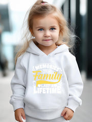 Family Last A Life Time Pattern Long Sleeve Hooded Sweatshirt