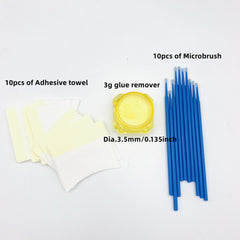 Eyelash Extension Remover Kit - Gentle Cream, Eye Pads, Micro Brushes