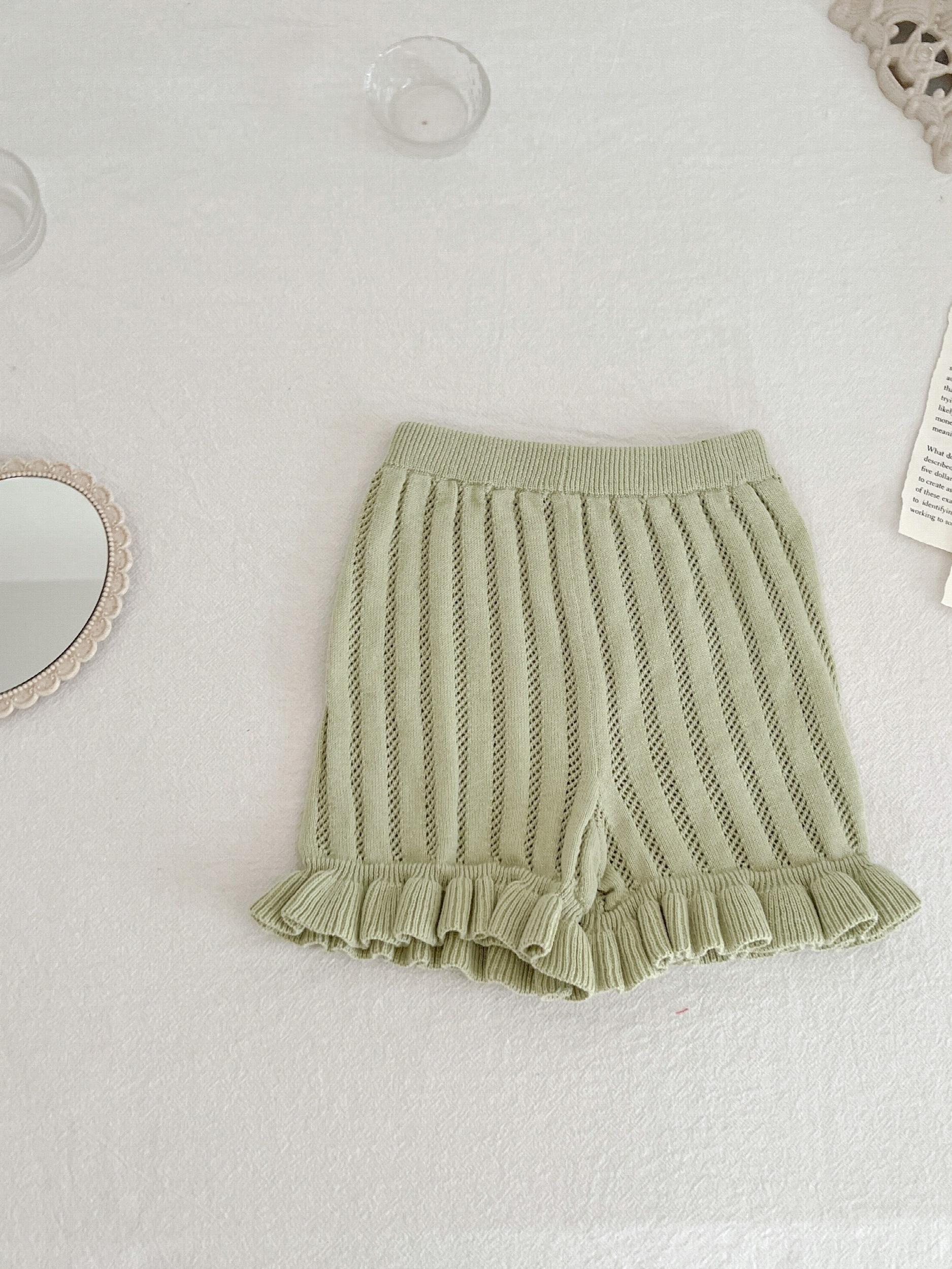 Summer Baby Girl Cotton Lace Knitted Shorts