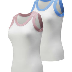 Outdoor Sports Contrast Casual Slim Sports Vest Women's Clothing
