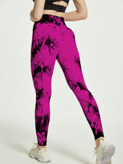 Tie Dye Seamless Sports Leggings High Stretch Yoga Pants