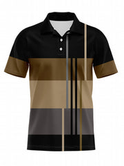 Men's Casual Short Sleeve 1 4 Button Shirt Fitness Training
