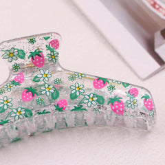 Strawberry Flowers Hair Clips Plastic Hair Claws